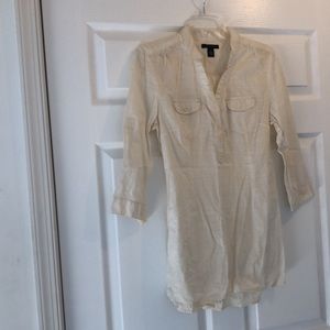 Tommy Hilfiger 3/4 button down tie back top
